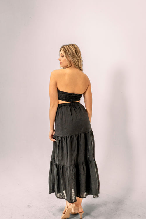 Gigi Black Maxi Set - Skirt Only