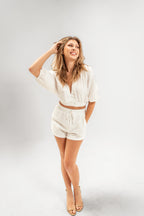 Brynn White Shorts Set - Shorts Only