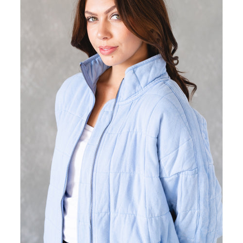 Sky Blue Dixie Quilted Jacket