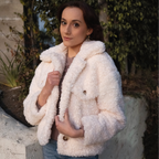 Holly Off White Faux Fur Jacket