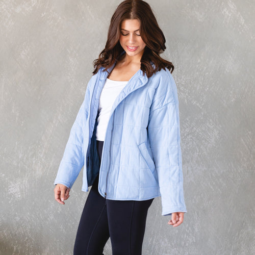 Sky Blue Dixie Quilted Jacket