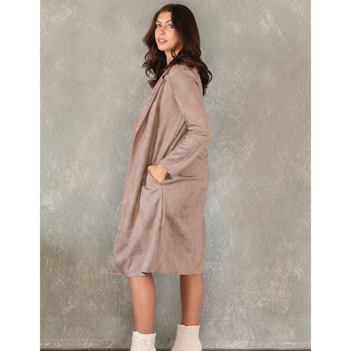 Molly Mae Vegan Suede Trench Coat