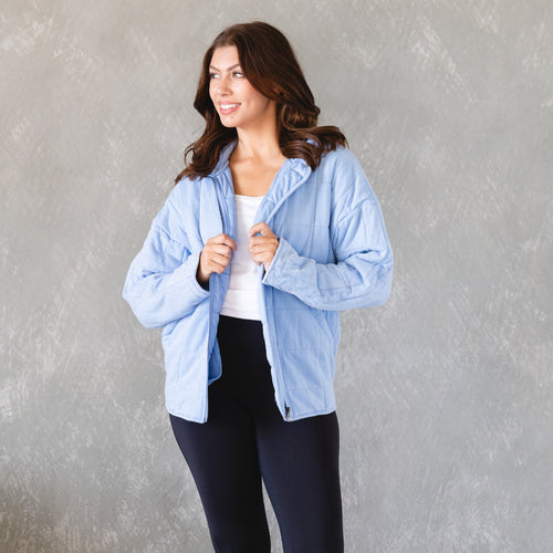 Sky Blue Dixie Quilted Jacket