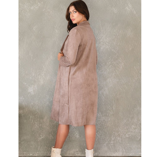 Molly Mae Vegan Suede Trench Coat