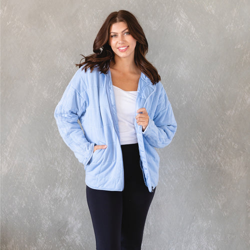 Sky Blue Dixie Quilted Jacket