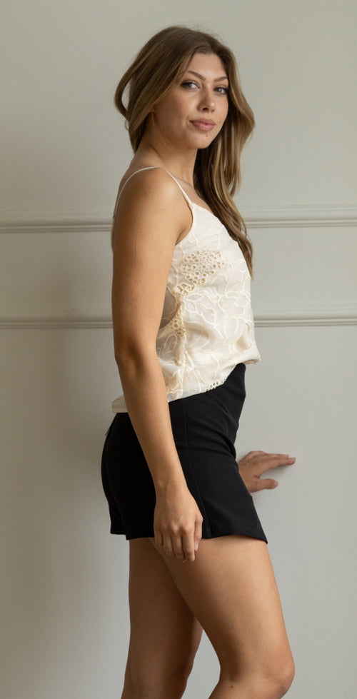 Laval Cream Embroidered Cami by Adelyn Rae