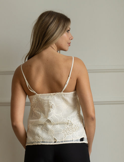 Laval Cream Embroidered Cami by Adelyn Rae