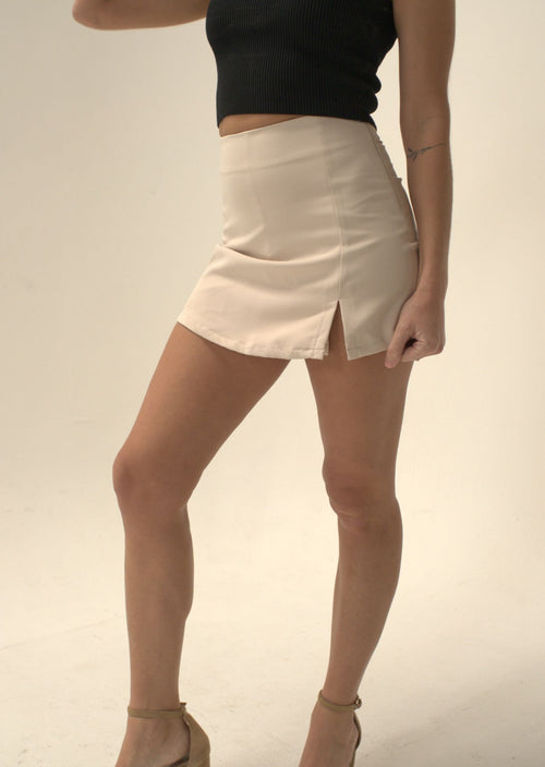 Oaklynn Cream Mini Skort