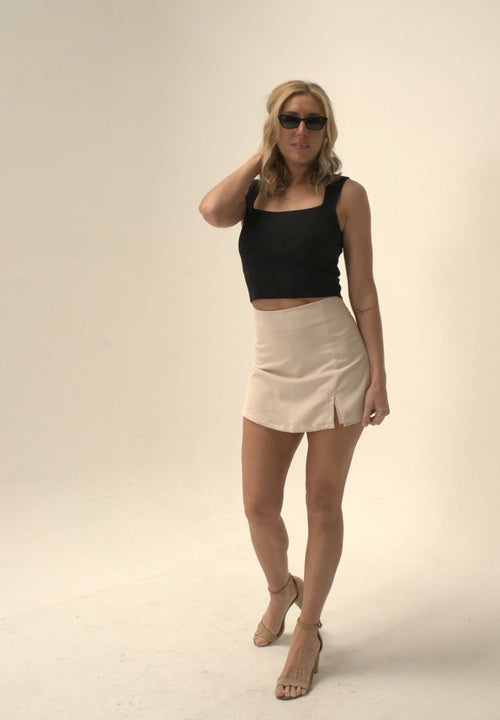 Oaklynn Cream Mini Skort