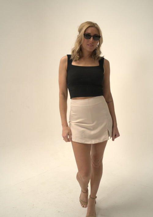 Oaklynn Cream Mini Skort