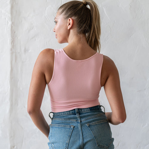 Baby Pink Stretchy Tank Top