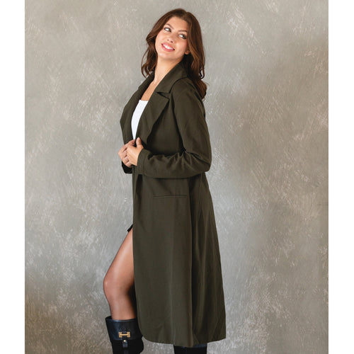 Emory Dark Green Trench Coat